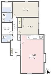 シティーホーム経堂 2SLDKの間取図画像