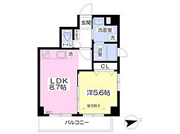 K.ウィステリア 1LDKの間取図画像