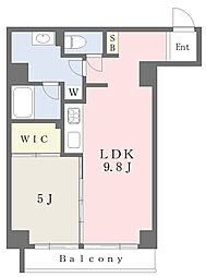 メゾンクレール 1LDKの間取図画像