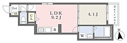 Cuore生野東 1LDKの間取図画像
