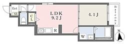 Cuore生野東 1LDKの間取図画像
