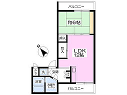 サザン高石 1LDKの間取図画像