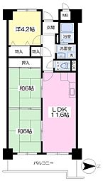 エスト堺グランディール 3LDKの間取図画像