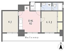 Serie錦綾町 2DKの間取図画像