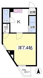 メゾンナカムラ 1Kの間取図画像