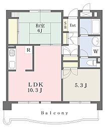 グラン・プラース 2LDKの間取図画像
