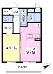 シャーメゾンサクラ 1LDKの間取図画像
