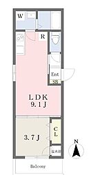 SOLARE小路東 1LDKの間取図画像