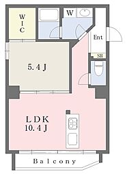 メゾンクレール 1LDKの間取図画像