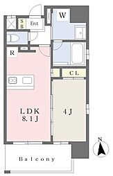 ラフィーネ城南 1LDKの間取図画像