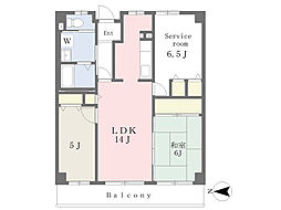 ノイ初芝 2SLDKの間取図画像