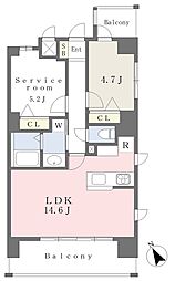 ラ・カーサ・フェリーチェ堺 1SLDKの間取図画像