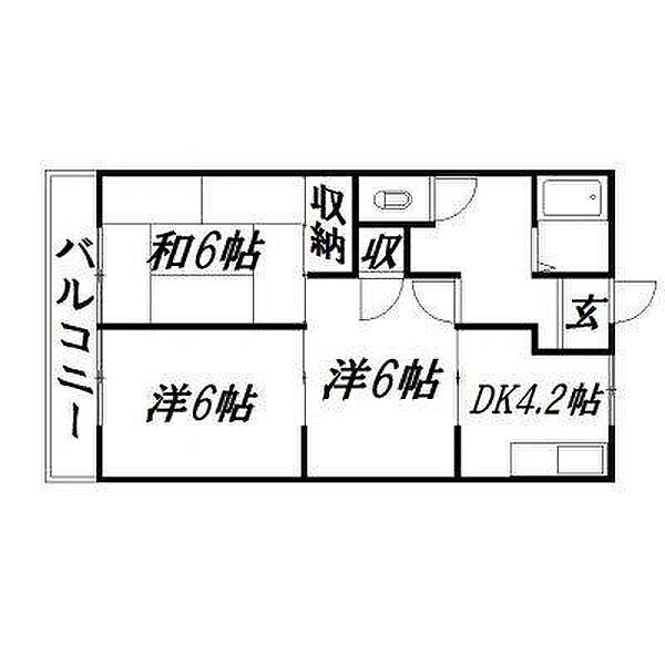 静岡県浜松市中央区安松町(賃貸マンション3DK・2階・49.14㎡)の写真 その2