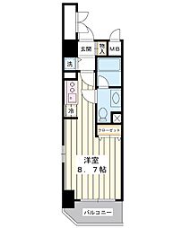 プラウランド行徳 1Kの間取図画像