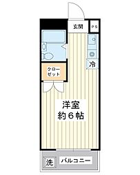 レジデンスGOOD ワンルームの間取図画像