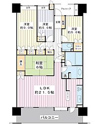 レジアスフォート新浦安Queen'sH棟 4LDKの間取図画像