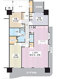 ラディアンコースト新浦安 3LDKの間取図画像