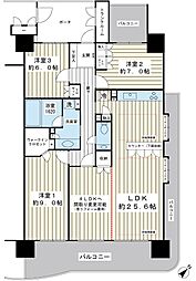 ラディアンコースト新浦安 3LDKの間取図画像