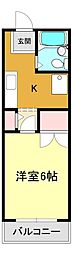 平井ハイツ 1Kの間取図画像