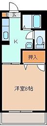 セフィラマーチC 1Kの間取図画像