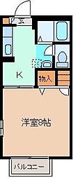スターブル 1Kの間取図画像