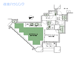 ドゥ・トゥールEAST棟 1LDKの間取図画像