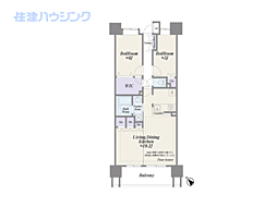 クレストシティレジデンス 2LDKの間取図画像