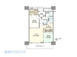 ブリリアタワー品川シーサイド 2LDKの間取図画像