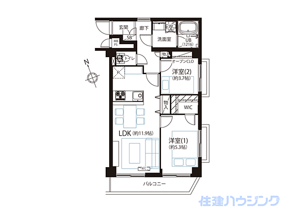 間取りを拡大表示