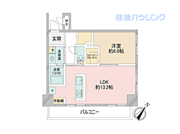 M・Fビル 1LDKの間取図画像