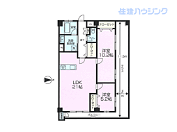 信濃町ハイム 2LDKの間取図画像