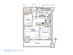 パークシティ中野ザタワーブリーズ 2LDKの間取図画像