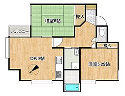 マウントップ 2DKの間取図画像
