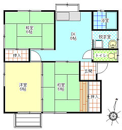 メゾンホンマ2 3DKの間取図画像