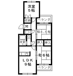 GS岸和田 3LDKの間取図画像