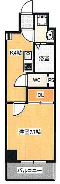 Bella casa South（ベラ　カーサ　サウス） ｜岡山県倉敷市老松町3丁目(賃貸マンション1K・8階・27.05㎡)の写真 その2