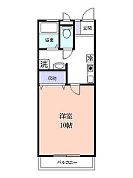 アルシオンA 1Kの間取図画像