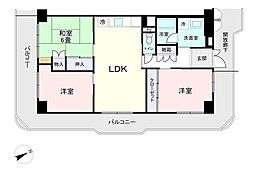 ローズタウン志津駅前B棟 3LDKの間取図画像