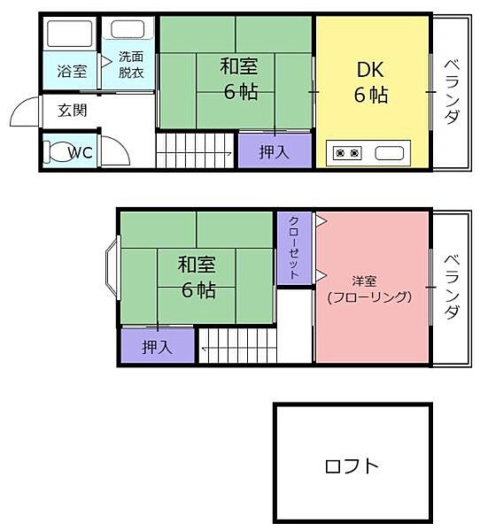 インペリアルK2 ｜大阪府東大阪市新庄３丁目(賃貸テラスハウス3DK・--・56.30㎡)の写真 その1