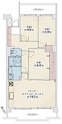 間取図画像 3LDK