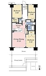 間取図画像 3LDK