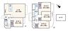間取り：二階建ての間取りで各部屋に収納スペースが確保されています。1階は広々としたLDKと洋室があります。2階には洋室が3部屋あり多目的な使い方ができます。洗面室や浴室など水回りも2階にまとまっています。
