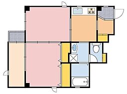 ドミール二葉 2SKの間取図画像
