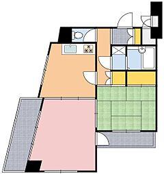 セザール弘明寺 2DKの間取図画像