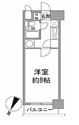 ライオンズマンション川崎第3 1Kの間取図画像