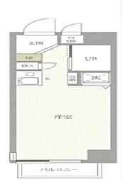 ペガサスマンション白楽 ワンルームの間取図画像