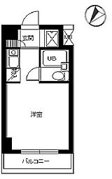 オリエント伊勢佐木町 ワンルームの間取図画像