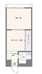東横藤棚マキレジデンス 1DKの間取図画像