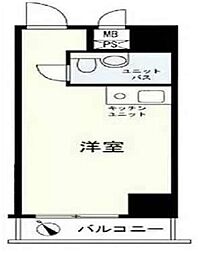 ロイヤル関内 ワンルームの間取図画像