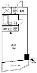 GSプラザ鶴見駅前ビル ワンルームの間取図画像